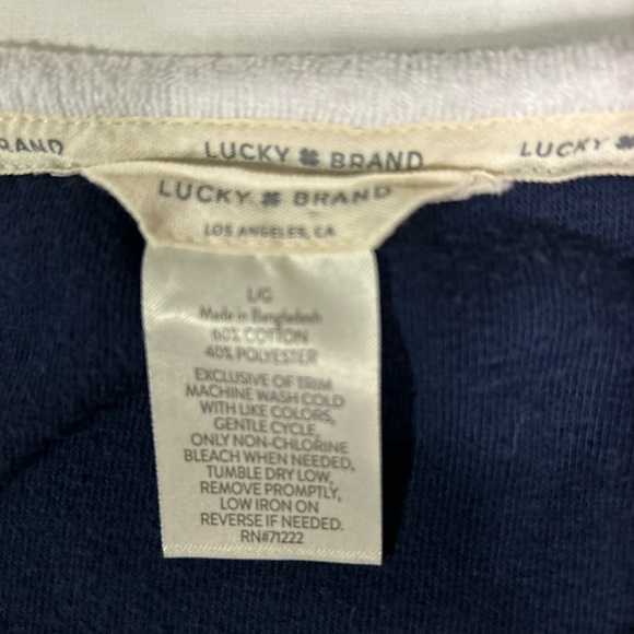 Lucky Brand Shirt 2 Piece Women’s Large Activewear T Shirt Top Lounge Casual - Picture 11 of 14